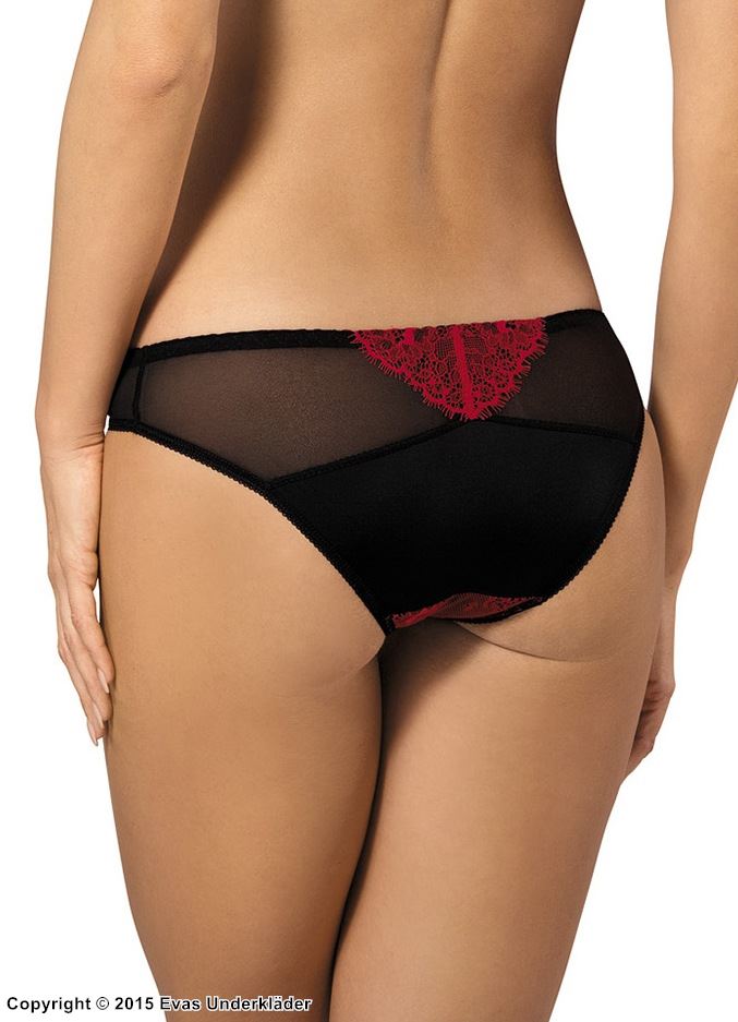 Mesh and romantic lace panty